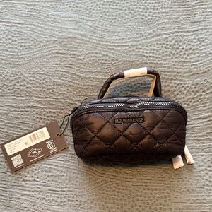 MZ Wallace Quilted Black Cosmetic Bag